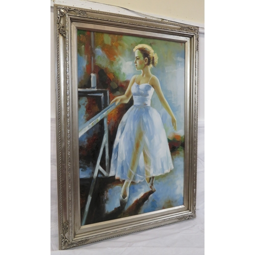 32 - Irish school 'Ballet dancer' oil on canvas, 90x60cm