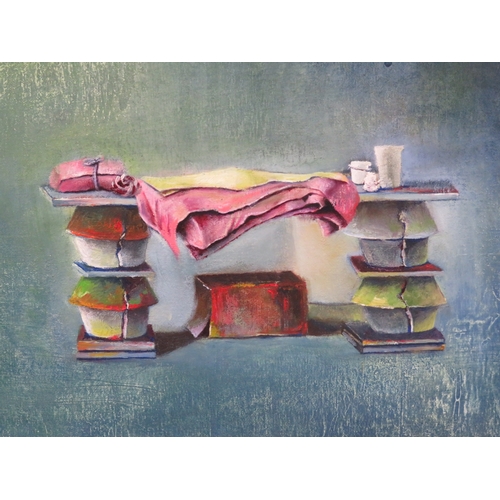 24 - Louisa Gonzales 'En La Solidad de mi Busqueda' oil on canvas, signed and titled verso, 140x92cm