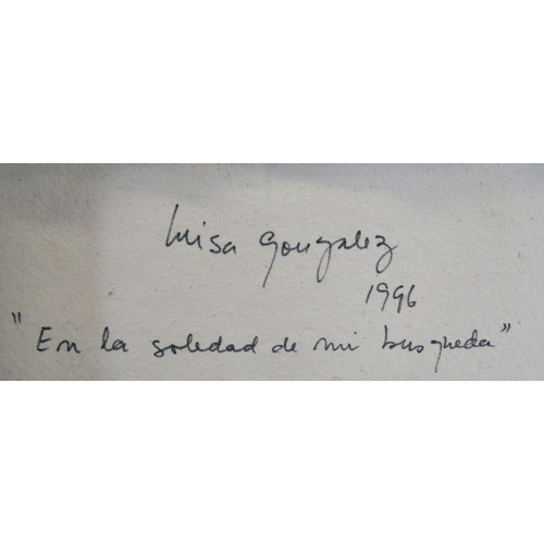 24 - Louisa Gonzales 'En La Solidad de mi Busqueda' oil on canvas, signed and titled verso, 140x92cm