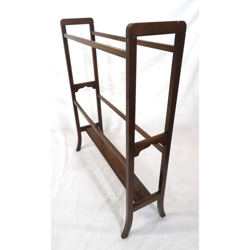 64 - Edwardian inlaid mahogany clothes horse with shaped legs