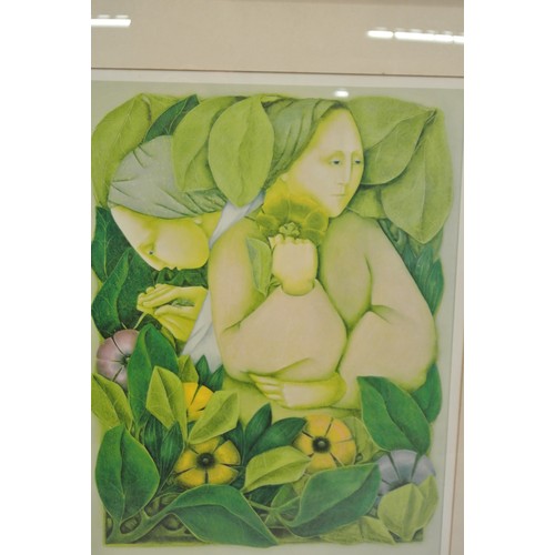 13 - Barry Castle ' Two Girls in a rainforest' limited edition print, 41x31cm signed & inscribed