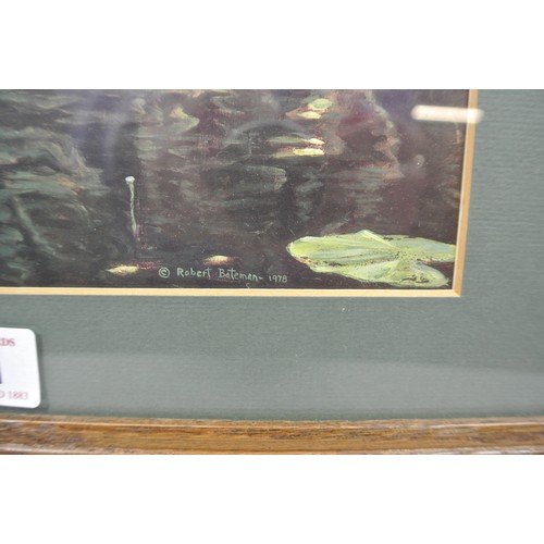 31 - Robert Bateman 'Ducks in a pond' print, 23x29cm, signed