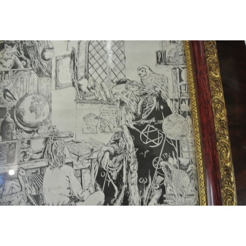 52 - English School 'Harry Potter style scene' print 40x29cm