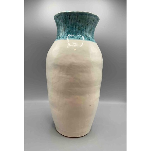 10 - Ceramic vase, 37cm x13cm.