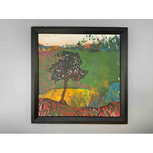 19 - 'Tree', acrylic on board, 2Scm x2Scm.
