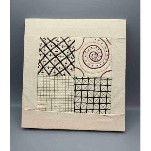 24 - Embroidered panel, 36cm x34cm.