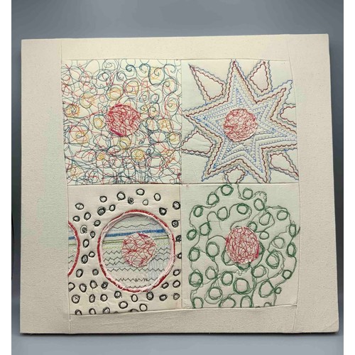 25 - Embroidered panel, 48cm x46cm.