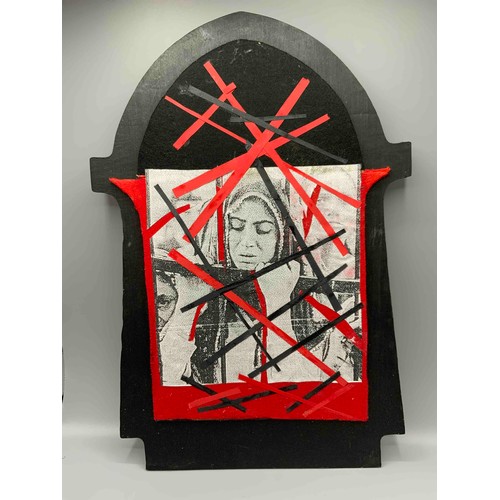 34 - 'Turmoil', mixed media collage, 54cm x 38 cm