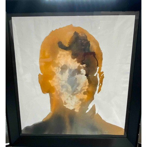 39 - 'Head', acrylic on canvas, 67cm x 63cm.