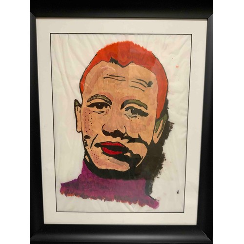 45 - 'Portrait', gouache on paper, 61cm x 49cm.