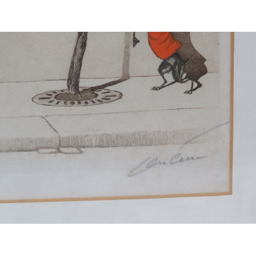 29 - Boris O'Klein 'Dirty Dogs of Paris: Le malentendu' print, 16x43cm, signed