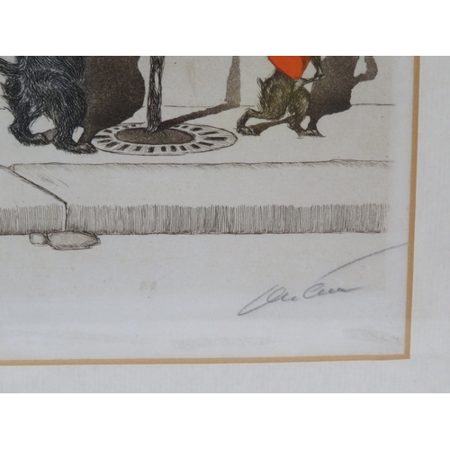 30 - Boris O’Klein 'Dirty Dogs Of Paris: La Queue' Print, 16x43cm, signed