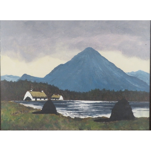 46 - Gerry Dillon 'West of Ireland lakeside scene' 18x24cm, signed