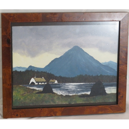 46 - Gerry Dillon 'West of Ireland lakeside scene' 18x24cm, signed