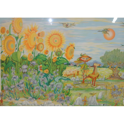 50 - Guillermo Silva Sands de Santamaria 'Girasoles' limited edition print 116/250 signed