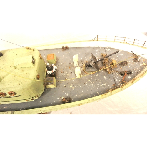 147 - Timber model of a E-boat, P760, on stand