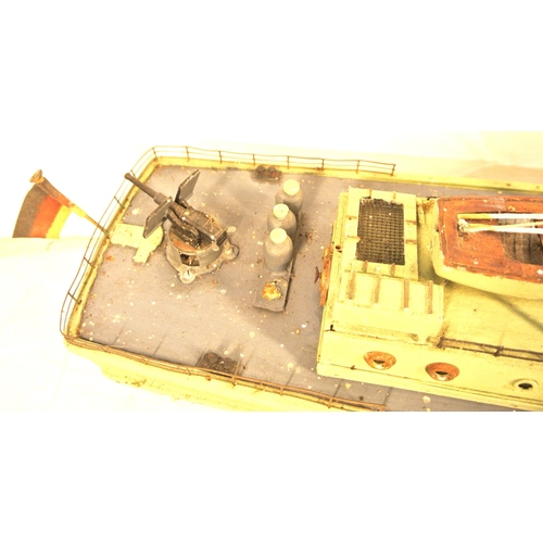 147 - Timber model of a E-boat, P760, on stand