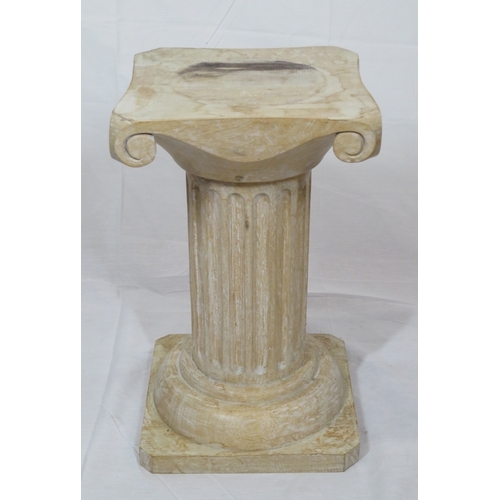 246 - Regency design carved timber jardiniere stand with scroll decoration