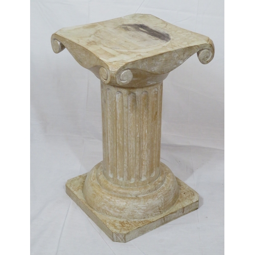 246 - Regency design carved timber jardiniere stand with scroll decoration