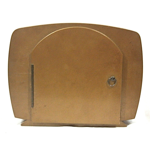 144 - Art Deco walnut cased 12 hour mantle clock by Smiths Industries Ltd