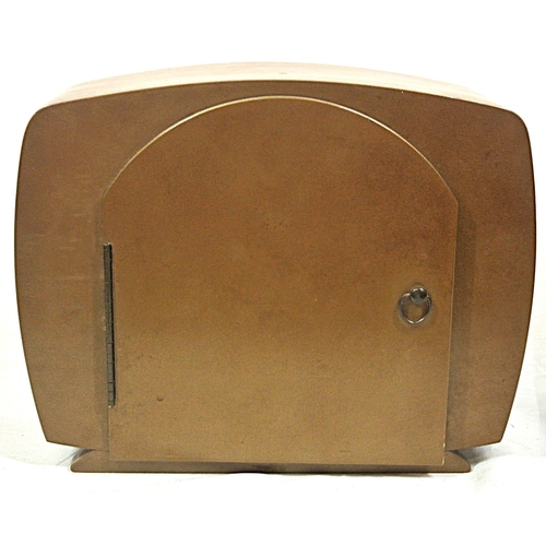 144 - Art Deco walnut cased 12 hour mantle clock by Smiths Industries Ltd