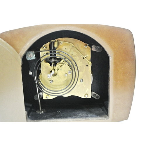 144 - Art Deco walnut cased 12 hour mantle clock by Smiths Industries Ltd