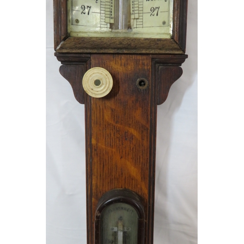 146 - Admiral Fitzroy stick barometer by Pastorelli & Rapkin Ltd, Hatton Garden, London