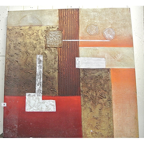 4 - Irish school ''Abstract' canvas print 80x80cm