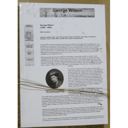 53 - George Wilson (Scottish,1848-1890) 'Moonlit scene with church' pastels, 58x88cm, signed