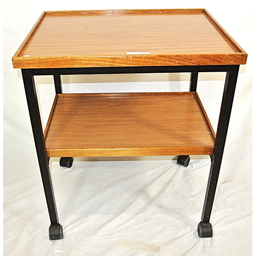81 - 2 tier serving trolley with raise borders