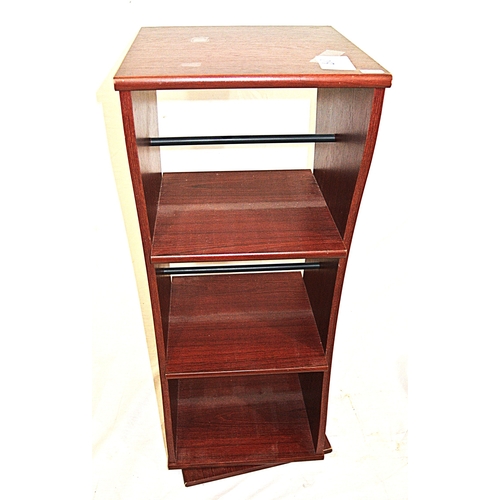 88 - Rotating 3-tier bookshelf on square base