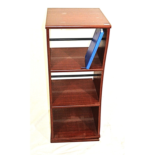 88 - Rotating 3-tier bookshelf on square base