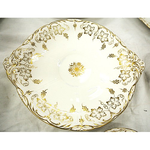 173 - Royal Crown Derby 40 piece gilt and floral decorated tea or breakfast service