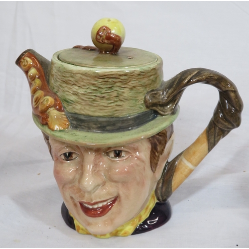 61 - Various vintage toby jugs, etc, in box