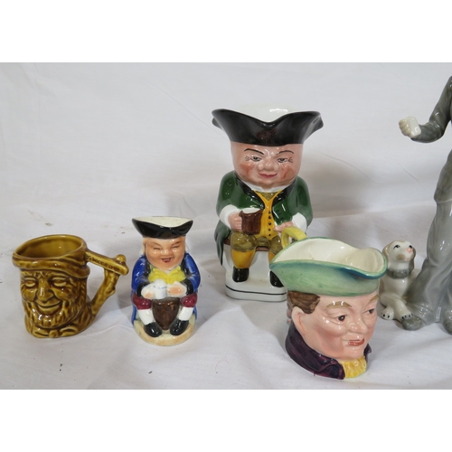 61 - Various vintage toby jugs, etc, in box