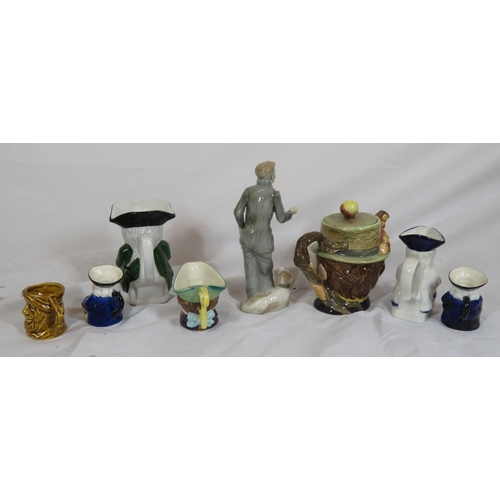 61 - Various vintage toby jugs, etc, in box