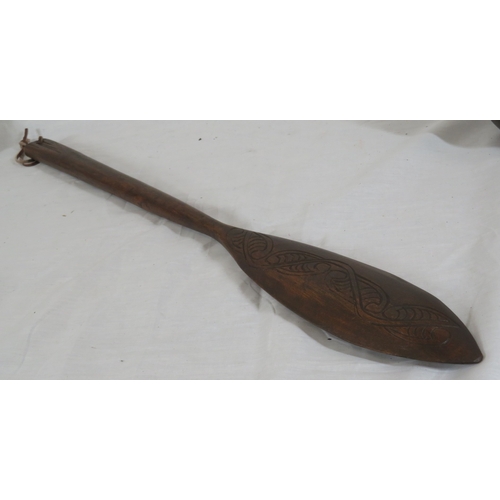 65 - Assorted Māori carved timber Tribal items