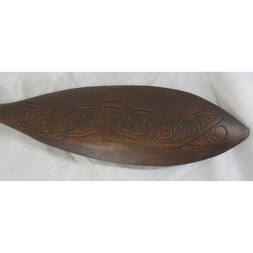 65 - Assorted Māori carved timber Tribal items