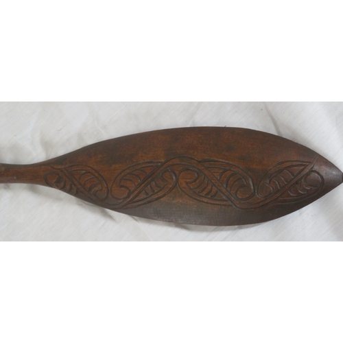 65 - Assorted Māori carved timber Tribal items