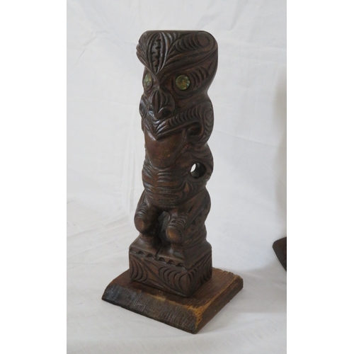 65 - Assorted Māori carved timber Tribal items