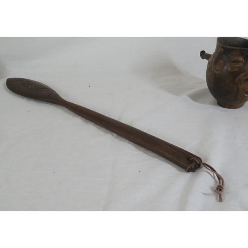 65 - Assorted Māori carved timber Tribal items