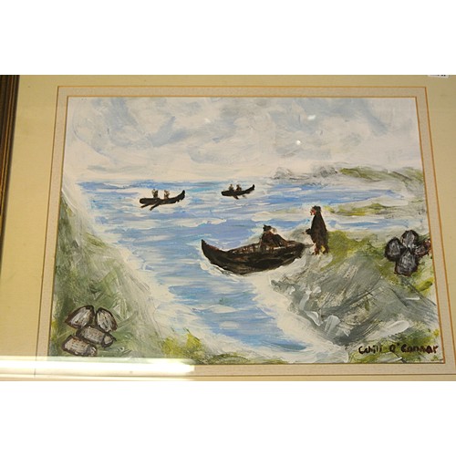 62 - Cahill O'Connor 'West of Ireland scenes' pair of watercolours, 30x40cm & 15x18cm, each signed