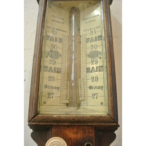 146 - Admiral Fitzroy stick barometer by Pastorelli & Rapkin Ltd, Hatton Garden, London