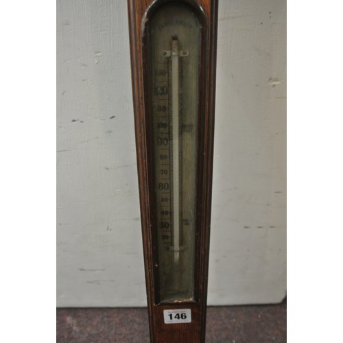 146 - Admiral Fitzroy stick barometer by Pastorelli & Rapkin Ltd, Hatton Garden, London