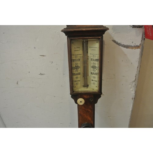 146 - Admiral Fitzroy stick barometer by Pastorelli & Rapkin Ltd, Hatton Garden, London