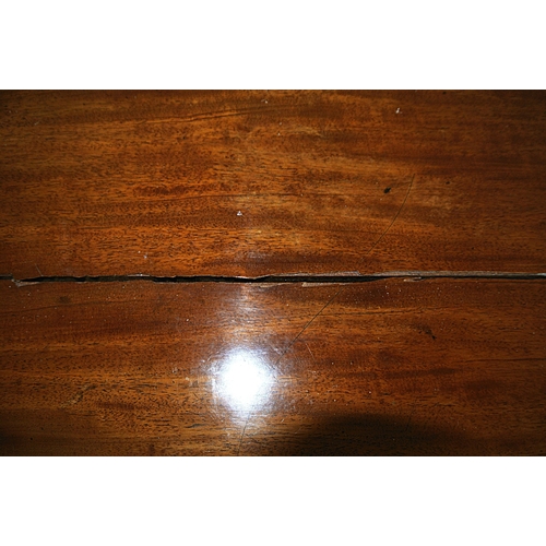 80 - Edwardian mahogany Pembroke table with drop leaves, frieze drawer, on turned column, on quadrapod wi... 