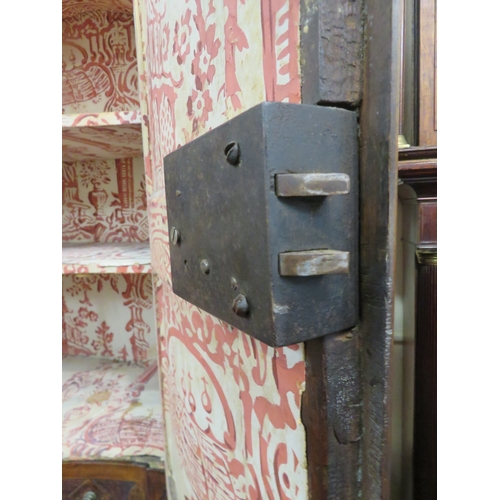 190 - Victorian walnut chest on chest with domed top, scroll decoration, serpentine panelled doors, shelve... 