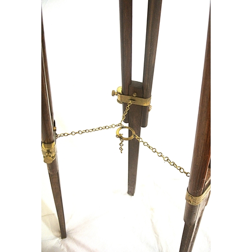 107 - Mariners adjustable brass telescope on telescopic stand