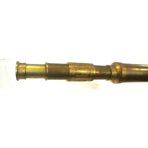107 - Mariners adjustable brass telescope on telescopic stand