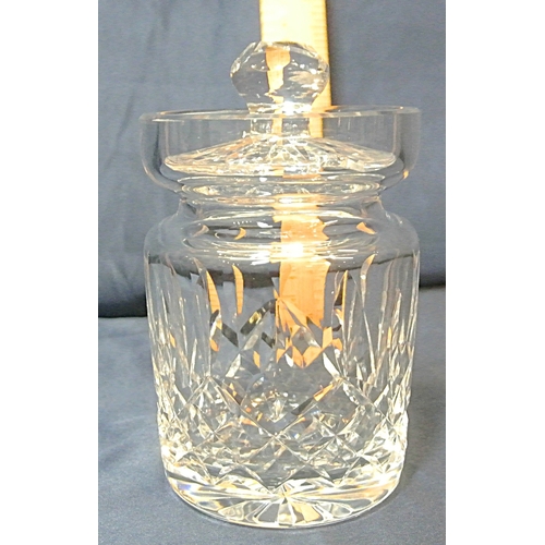 213 - Waterford Crystal cut glass preserve jar with lid
